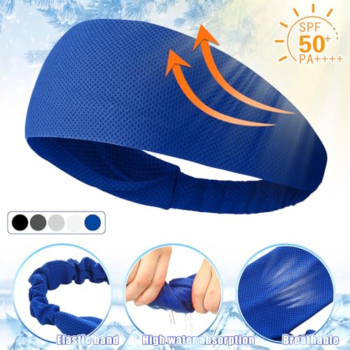 5pcs Cooling Sweat Band Headbands for Men - Classic Color