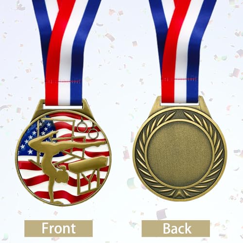 Gymnastics Medal - 3 Inch Award Medallion with Neck Ribbon