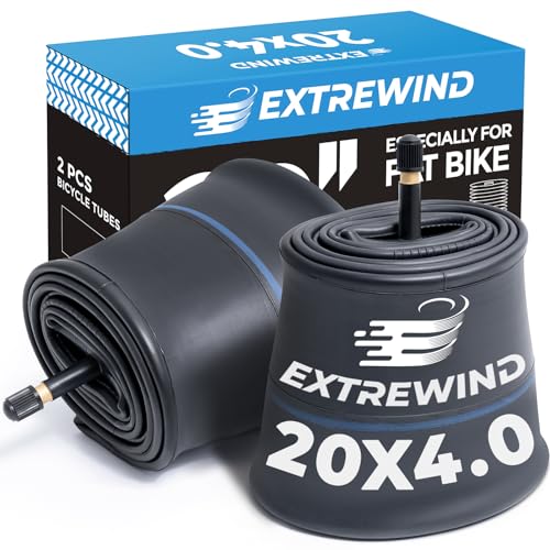 20x4.0 Fat Bike Inner Tubes with AV40 Schrader Valve - Heavy Duty, Pack of 2