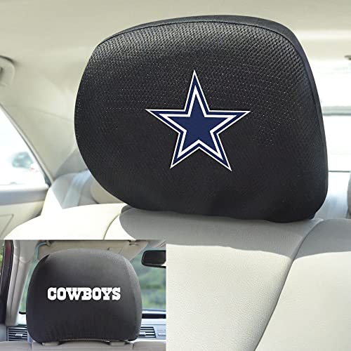 Dallas Cowboys Embroidered Head Rest Cover - 10" x 14" - Black