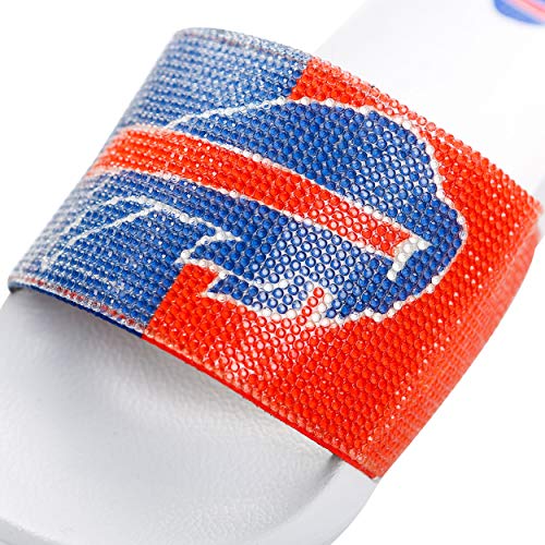 Buffalo Bills Women's Shimmer Slide Sandal - Team Color 7-8