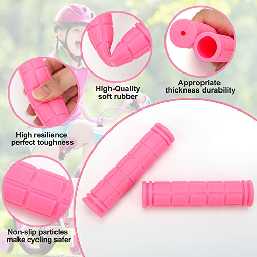 Non-Slip Rubber Bike Handlebar Grips - Pink
