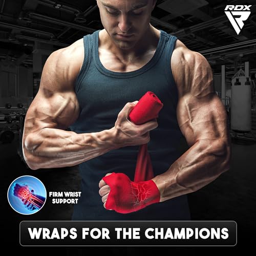 Boxing Hand Wraps 4.5M - Black Semi-Elastic MMA Inner Gloves