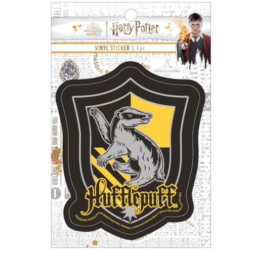Harry Potter Hufflepuff Crest Vinyl Sticker - 3.4 Inch