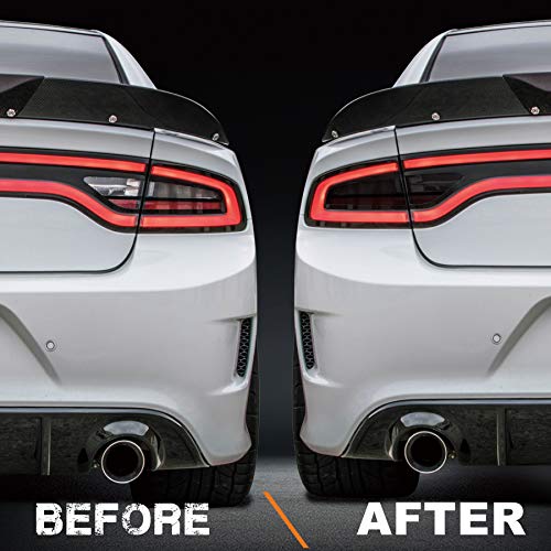 NDRUSH Smoked Vinyl Tint Film for Dodge Charger Taillight & Side Markers, Precut Overlay