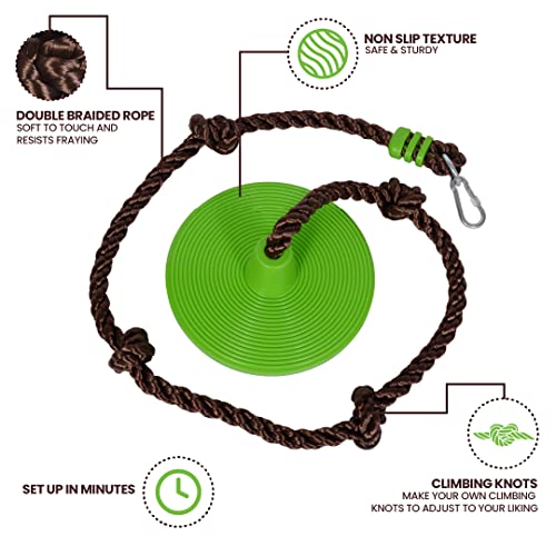 Disco Tree Swing - Adventure Outdoor Swing with Adjustable Rope