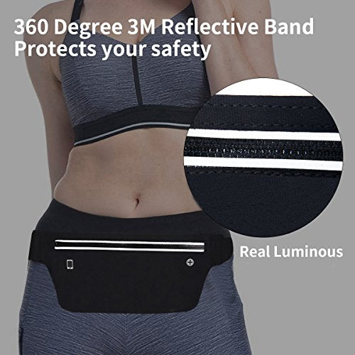 Waterproof Fanny Pack for Running - Adjustable Waist Bag - Black