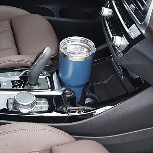 30oz Stainless Steel Tumbler with Lid - Navy Blue Travel Mug
