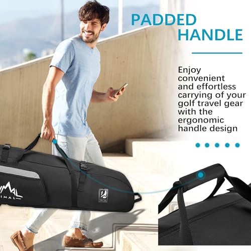 Himal Outdoors Black Soft-Sided Golf Travel Bag with Wheels - Basic Edition