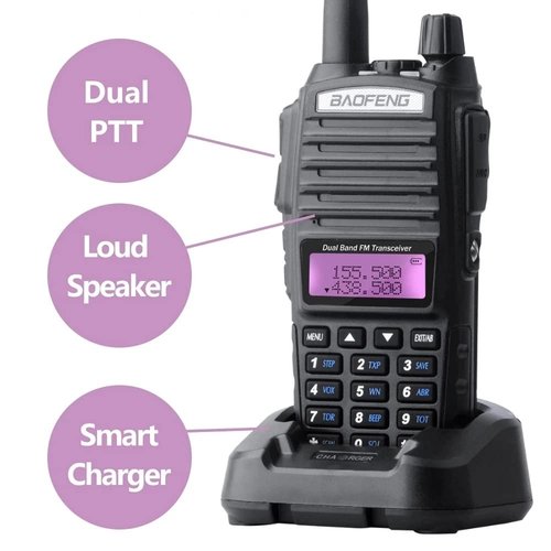 BAOFENG UV-82 5W Radio Handheld Dual Band Portable Walkie Talkies for Adults with Earpiece