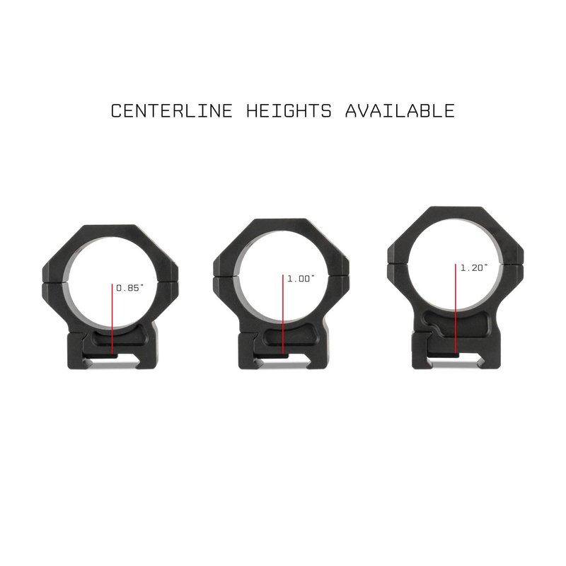 Monstrum Kimera Scope Rings | Includes Detachable Piggyback Red Dot Base | RMR Footprint | 30 mm Diameter | Low Profile 0.85 inch Center Height