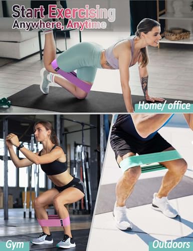 Resistance Bands Set for Hip and Leg Workouts - 3 Levels