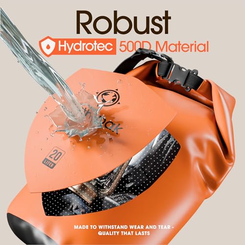 Waterproof Dry Bag with Phone Case - Roll Top Backpack for Kayaking