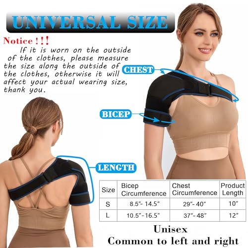VISKONDA Shoulder Brace Sling Immobilizer Large Black – Rotator Cuff Support