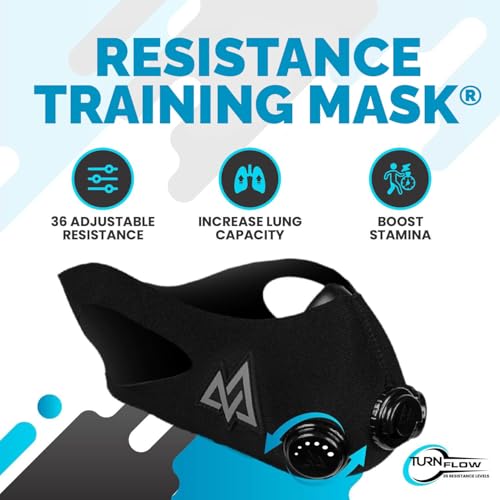Elevation Training Mask 2.0 - Resistance Training Mask - Black, Medium