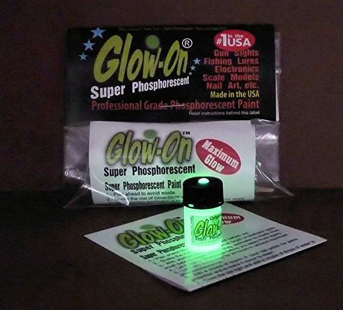 Glow-On Original Gun Night Sights Paint - 2.3 ml, White Day & Green