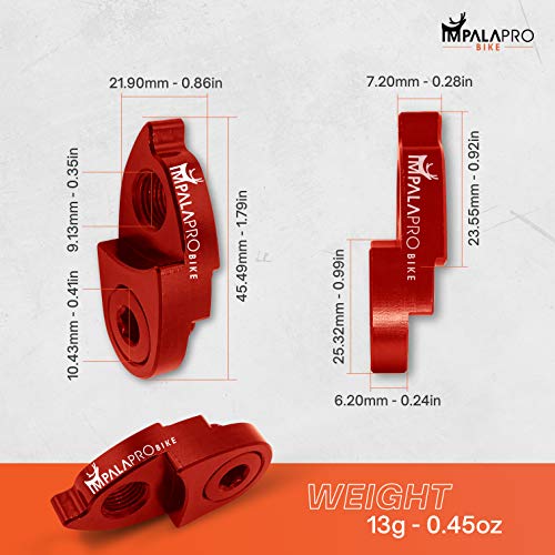 Bike Rear Derailleur Hanger Extender - Compatible with Shimano & SRAM, Red