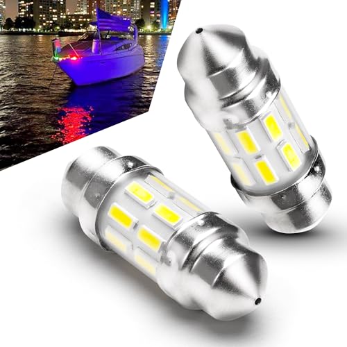 31mm Marine Led Festoon Bulb White, Boat Navigation Light DC12-24V