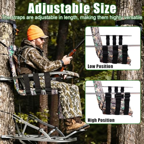 Niuyhe Tree Stand Seat Replacement with 3 Pockets – Foldable Camouflage Hunting Seat