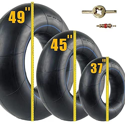 49 Inch Heavy Duty Rubber Snow Tube for Winter & Summer Fun