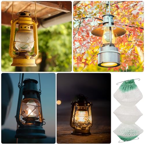 3-Layer Propane Lantern Mantles Set with Clips - 6 Pcs