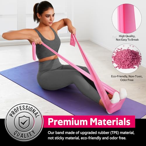 5FT Resistance Bands Set for Exercise - Pink Stretch Bands