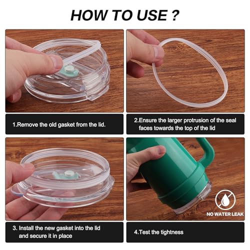 Joshey Rubber Seal Replacement for Reduce Tumbler Mugs & Lids 40oz 50oz - Leak-Proof Silicone Gasket Set