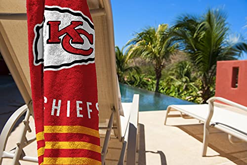 Kansas City Chiefs Beach Towel - 30" x 60" Stripes