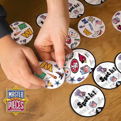 Spot It! NFL Edition Card Game - Fast-Paced Family Fun with 55 Cards