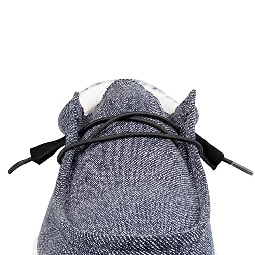 Replacement Shoelaces for Hey Dude Shoes - Elastic Black 17-Inch