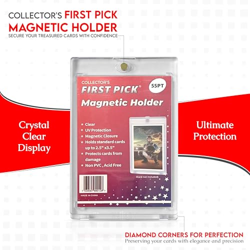 55PT Magnetic Trading Card Holder - UV Protection Hard Plastic Case