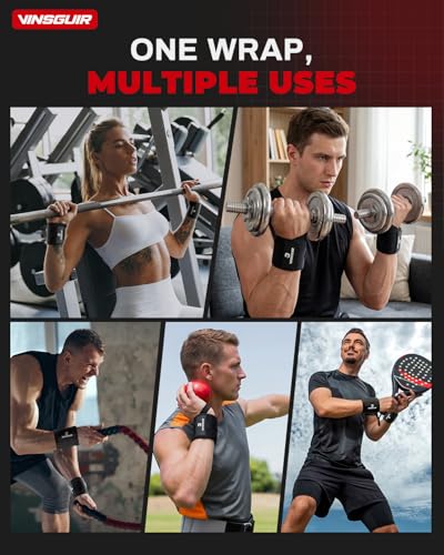 Wrist Wraps for Weightlifting - 21'' Support Straps - Black