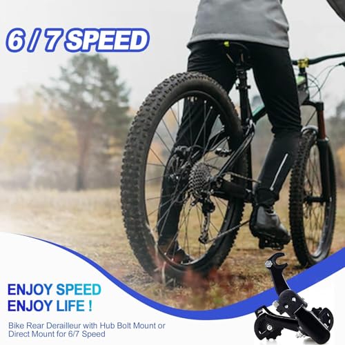 RainFlowwer RD-TZ31-A 6/7 Speed Hanger Mount Rear Derailleur for MTB/Road Bikes