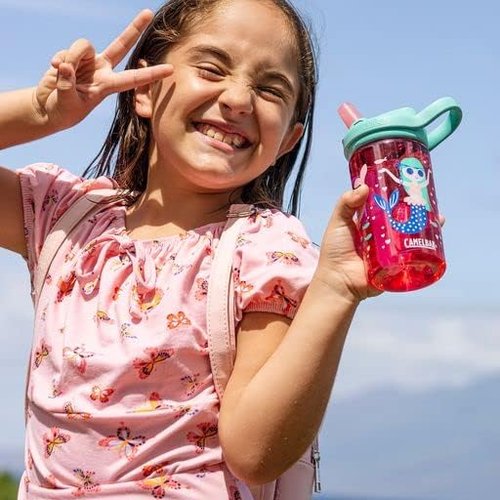 CamelBak Eddy+ Kids Water Bottle - Bite Valve Straw | Eco-Friendly Tritan Renew Design