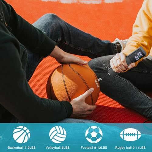 Smart Electric Ball Pump with Digital Pressure Gauge - Portable Air Inflator for All Sports Balls