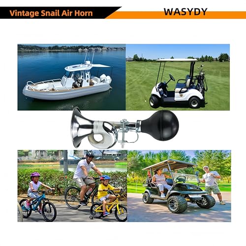 Manual Retro Clown Horn - Loud Metal Bugle for Golf Carts & More