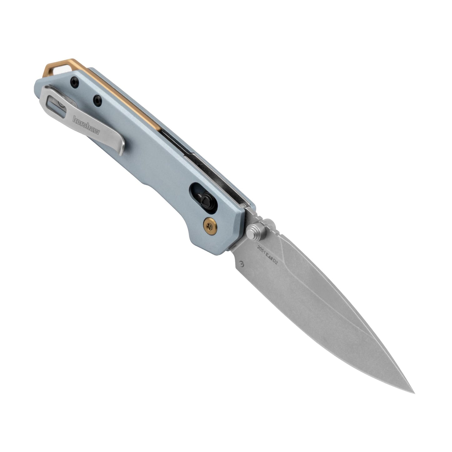 Kershaw Mini Iridium Pocket Knife, Silver and Blue