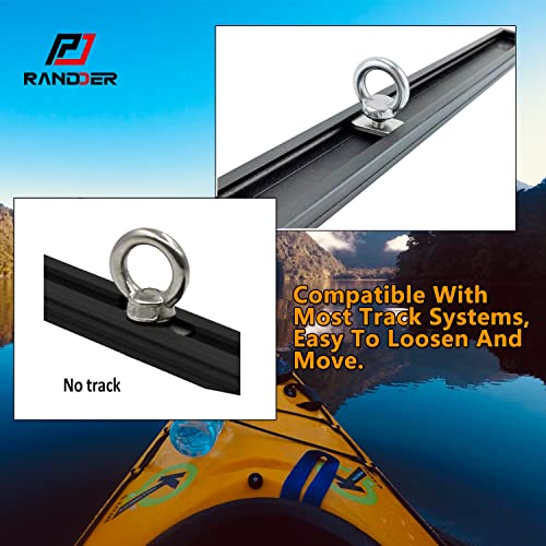 Stainless Steel Kayak Tie Down Eyelets - 2 Pack Mount Kit