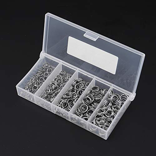 250pcs Stainless Steel Fishing Split Rings - Multiple Sizes