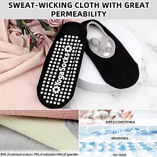 Non-Slip Yoga Socks for Women - Black Fitness Sport Sock