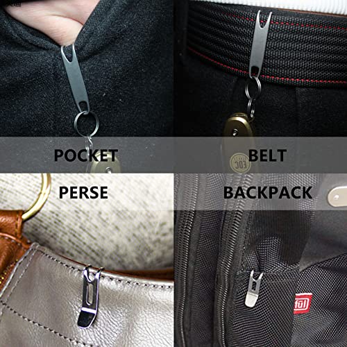 Titanium Clasp 3 PCS - Mini Key Ring & Pocket Suspension Clip, Durable & Lightweight