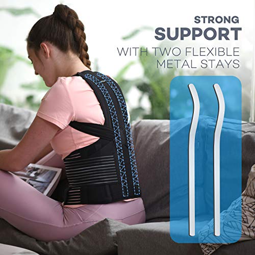 SICHEER Posture Corrector Back Brace for Women & Men Medium (Waist 34-38) — Adjustable