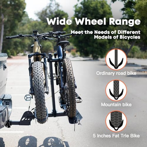Heavy Duty Electric Bike Rack for 2 Bikes - 200 lbs Capacity