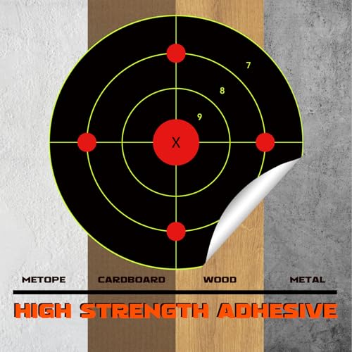 Highwild 12X12 Inch Splatter Adhesive Bullseye Fluorescent Yellow