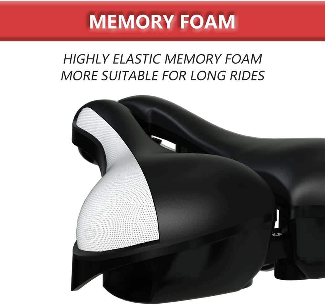 Skiennix Width Adjustable Bike Seat - Comfortable Prostate-Friendly Bicycle Saddle for All Bike Types
