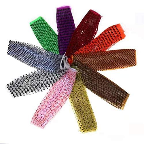Flutter Rubber String for Fly Tying - 10 Colors, 50 Strands - Combo B