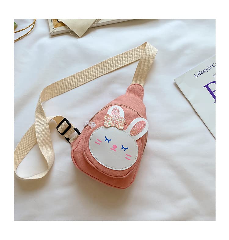 Cute Kawaii Sling Bag - Pink Bunny Small Backpack