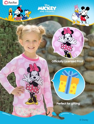 Kids' Disney Minnie Mouse Rash Guard Shirt - Pink, 6-7 Years