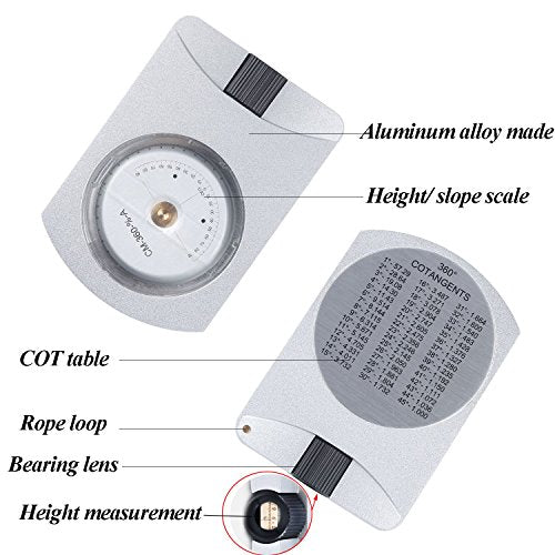 Professional Battery-Free Pocket Altimeter & Clinometer - Aluminum