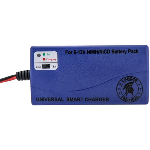 Lancer Tactical Battery Pack with Charger, 2 Pack 8.4V NiMH 1600m Ah Rechargeable Brick Battery Packs and Smart Charger for Airsoft AEGs